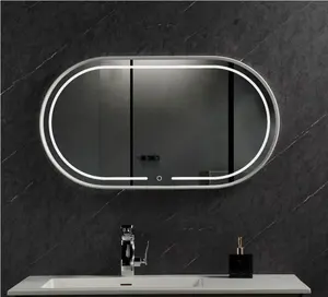 BODE vendite calde illuminato specchio da bagno Touch interruttore specchio da bagno illuminazione specchio