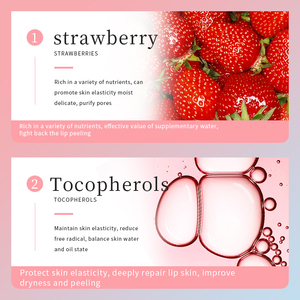 Masque de nuit pour les lèvres BIOAQUA à la fraise, soin des lèvres bio - Product Image 5