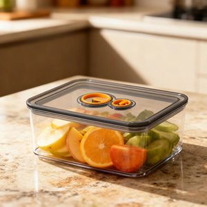 Sealed Food Storage Container Rectangle Clip On Lid For Fruits Vegetables Grains Refrigerator Picnic Use - Product Image 2