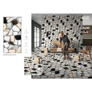 Cotton Almond Rustic Porcelain <b>Tiles</b> 600x1200mm Large Format Matte Finish for Modern Flooring Projects - Product Image 5