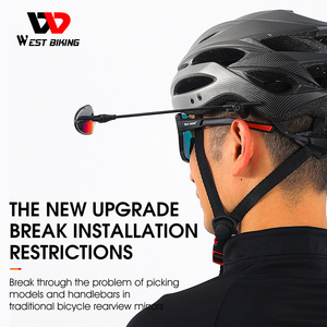 Ouest vélo cyclisme cadre Aluminium pneus miroir autres accessoires de vélo cyclisme Bicicleta vélo <span class=keywords><strong>casque</strong></span> de vélo rétroviseur - Product Image 3