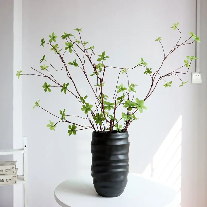 Hoge Kwaliteit 110Cm Kunstzijde Doek Japanse Bell Tree Real Touch Enkele Zeven Ster Leaf Bell Voor Bruiloft Decoratieve
