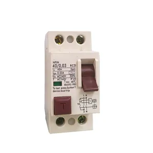 Aoda NFIN type Low voltage miniature circuit breaker rccb 30ma 100ma 300ma rccb circuit breaker