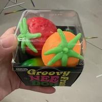 Nieuw, populair fruitparty 3-in-1 squishy speelgoed, banaan sinaasappel aardbei stressverlichtend fidget speelgoed promotioneel speelgoed