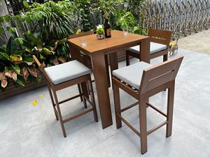 Комплект уличной мебели из алюминиевого сплава: стол и стулья, барные стулья и табуреты, водонепроницаемый, современный дизайн для использования во дворе - Product Image 4