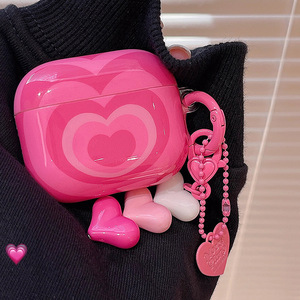 Coeur d'amour dégradé rose populaire avec pendentif étui pour écouteurs housse d'écouteur pour Airpods pour Airpods 2 pour <span class=keywords><strong>Airpods3</strong></span> pour Airpods4 - Product Image 2