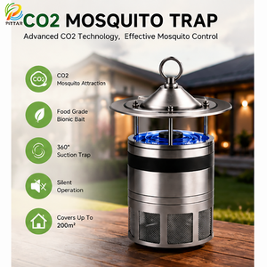 Nouvelle solution antiparasitaire avec appât au <span class=keywords><strong>CO2</strong></span>, piège à moustiques au <span class=keywords><strong>CO2</strong></span> pour usage intérieur/extérieur, lampe anti-moustiques avec fonction étanche pour jardin - Product Image 1