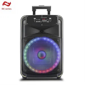 12 inch large big portable speaker wireless with JB LED Light mircrophone RX-1218