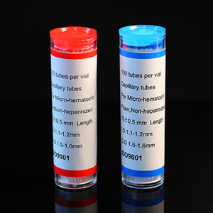 Laboratorium medis sekali pakai kaca mikro biru merah koleksi darah Heparinized Hematocrit kapiler <span class=keywords><strong>Tube</strong></span> - Product Image 3