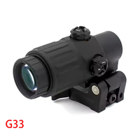 Accessoires de visée optique en alliage d'aluminium de qualité professionnelle G33 avec objectif grossissant 3x et dioptrie réglable