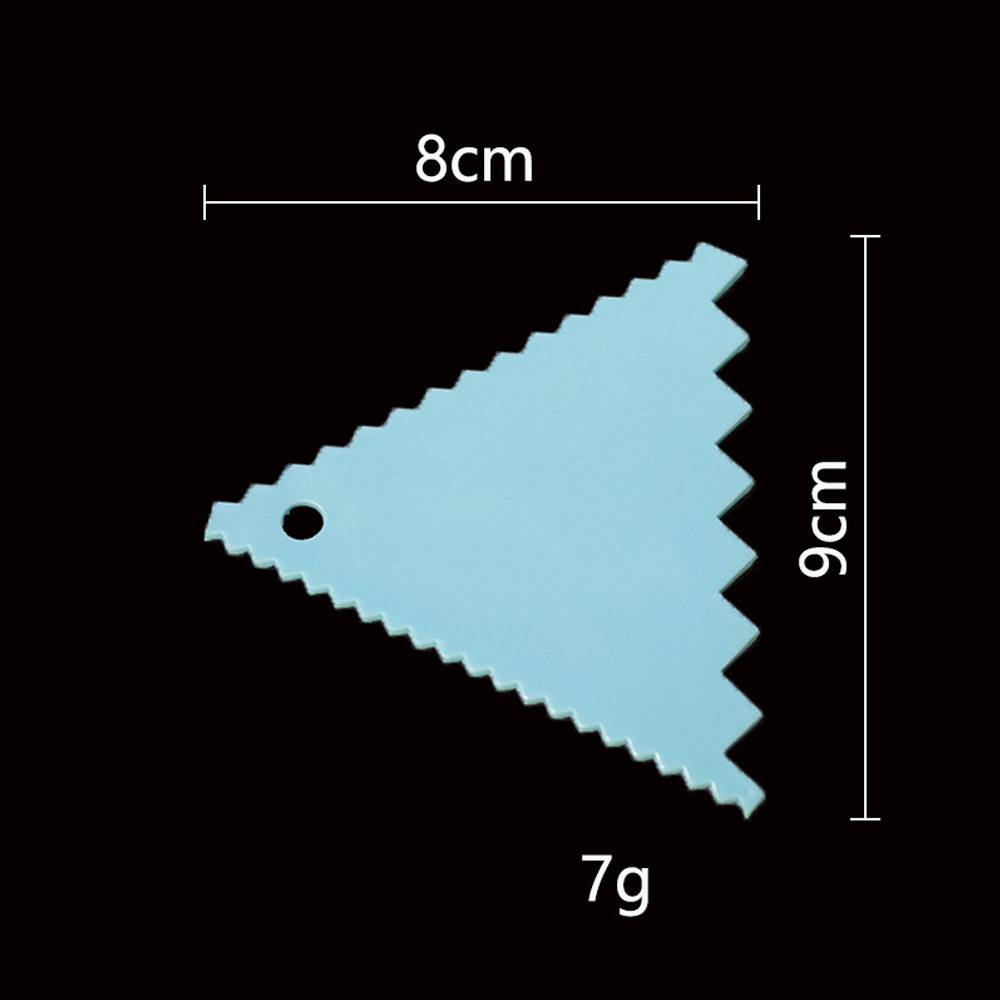 Raschietto triangolare con denti - blu 060908