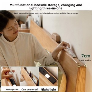 Cadre de lit en <span class=keywords><strong>chêne</strong></span> minimaliste et moderne entièrement en bois massif, cadre de lit de grande taille. Cadre de lit moderne est utilisé pour la maison Chambres - Product Image 4