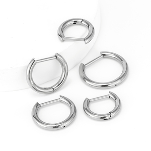 Boucles d'oreilles en forme de D sans couture en alliage de titane ASTM F136 G23, soin après-piercing, <span class=keywords><strong>boucle</strong></span> droite, piercing du <span class=keywords><strong>cartilage</strong></span> - Product Image 6