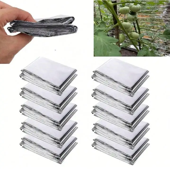 Silver Reflective Mylar Film Agricultural Garden Greenhouse Covering Foil Sheets Effectively Increase Plants Growth Fruit Trees