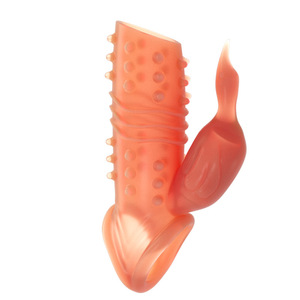 Male penis sleeve, couple's <b>vibration</b> pleasure device, floating point stimulation, sperm lock ring, crystal sleeve, penis - Product Image 3