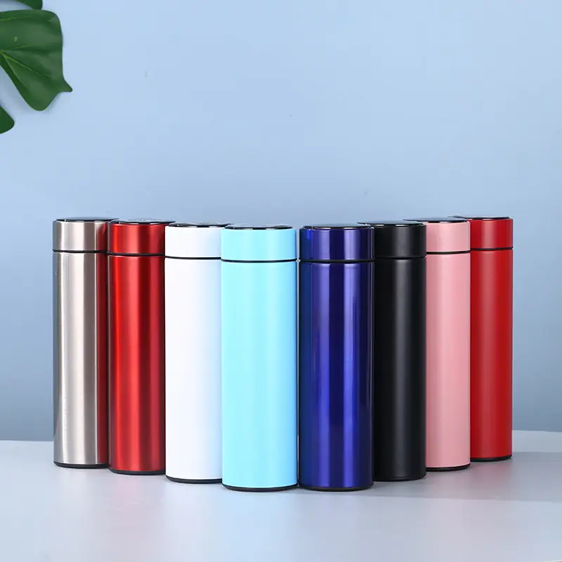 Seaygift Tùy Chỉnh Bán Buôn 304 Đôi Tường Thép Không Gỉ Thông Minh Chân Không Flask LED Nhiệt Độ Nhiệt Hiển Thị Chai Nước