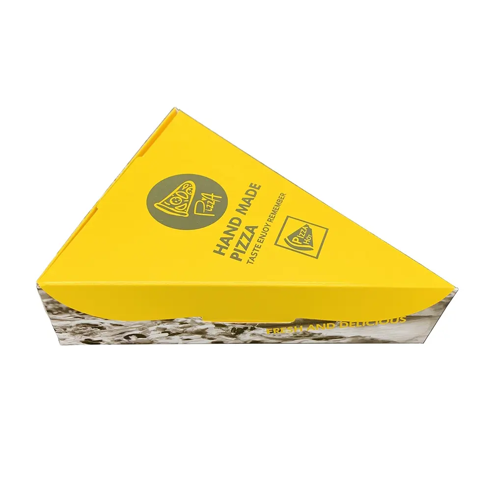 wholesale low price food grade white card paper small pizza box biodegradable triangle pizza slice box