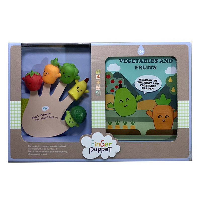Симпатичные овощные Фрукты, мини-игрушки-куклы из ПВХ для пальцев, рекламные подарки со сюжетной книгой