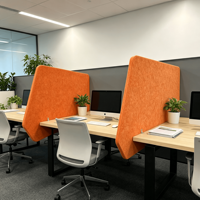 Panneau d'intimité acoustique portable pour bureau, 100% feutre PET, fibre de polyester, coins arrondis, fabrication OEM