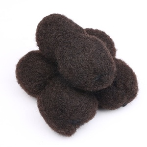 Cabello humano Afro rizado a granel para loques #8, Marrón ceniza media, 1 unidad - Product Image 4