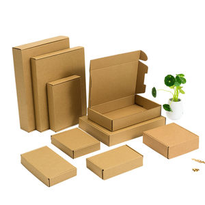 Emballage personnalisé en carton <span class=keywords><strong>kraft</strong></span> brun, petites boîtes ondulées en carton pour l'emballage, expédition de commerce électronique, 50 pièces - Product Image 2
