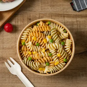 Salata ve gıda ambalajı için Kraft kağıt öğle yemeği için Bento kutusu