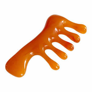 Peigne de massage Gua Sha en résine à tête ronde à cinq dents, peigne de massage des méridiens du cuir chevelu, Guasha pour la tête - Product Image 1