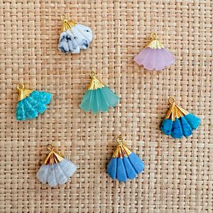 Station indépendante transfrontalière 18K pendentif de rétention de couleur collier en acier inoxydable coloré coeur étoile coquille pour enfants - Product Image 2