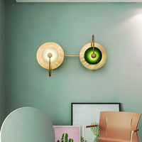 Applique Murale Nordique à Double Tête en Verre, Luminaire en Fer pour Chambre, Salon, Couloir, Café, Décoration Intérieure Moderne, Éclairage Domestique