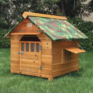 Nhà Máy Tùy Chỉnh Con Chó Cũi Cabin Cho Ngoài Trời Sử Dụng Gỗ Rắn Nhà Vật Nuôi - Product Image 4