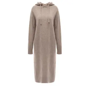 Mùa Đông Hàn Quốc Bán Buôn Casual Knit Dresses Áo Thun Cashmere Dài Áo Len Trùm Đầu Cho Phụ Nữ