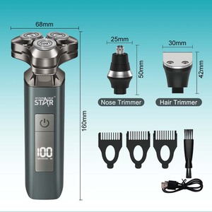 Rasoir électrique rechargeable pour homme WinningStar Cross-Border Digital Display, tondeuse à barbe, tondeuse à poils du nez (3-en-1) - Product Image 4