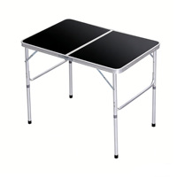 Table de repas pliante d'extérieur en aluminium, légère et durable, étanche, design moderne personnalisé, idéale pour la gym, le barbecue, les pique-niques et les hôtels – Meilleure vente