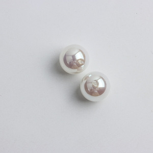 Perlas Sueltas Redondas Blancas Celestiales con Acabado Espejo, Perlas Blancas de Alto Brillo con Orificio de 10 mm para la Elaboración de Joyas - Product Image 5