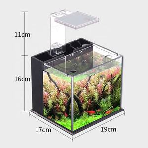 Mini pompe à eau noire de petit réservoir de poissons de bureau à domicile et ensemble d'<span class=keywords><strong>aquarium</strong></span> MIni <span class=keywords><strong>sans</strong></span> lumière LED - Product Image 3