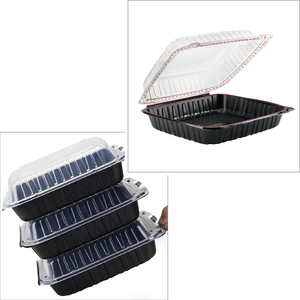 Để đi container microwavable container thực phẩm dùng một lần màu kép Hộp Ăn Trưa với nắp nhựa bao bì thực phẩm cho nhà hàng - Product Image 4