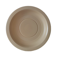 Boîte à lunch jetable ronde de 10 pouces en fibres végétales pour décoration de jardin et utilisation intérieure en bambou