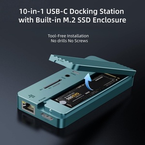 เคส SSD โลหะผสมอลูมิเนียมแบบเปลี่ยนได้ฮับแบบ10-in-1พร้อม2.0 USB <span class=keywords><strong>3.1</strong></span>การรองรับไมโคร SD - Product Image 1