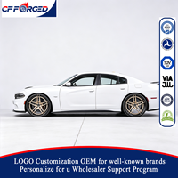 Jantes forgées en fibre de carbone personnalisées de haute qualité, 20-21 pouces, dorées, 5x115, à 5 branches, 2 pièces, pour Dodge Charger SRT Hellcat
