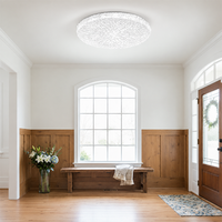 Plafonnier LED moderne 3 CCT en cristal, luminaire mural en fer et résine pour salon, chambre et maison