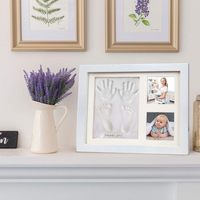 Kit d'empreintes de mains et de pieds pour bébé nouveau-né, cadeau d'anniversaire, empreinte en bois, souvenir de bébé