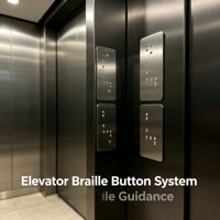 Étiquettes de boutons d'ascenseur en braille en acier inoxydable, plaques braille tactiles personnalisables, points en relief, AccessibleButtonXiao Yao