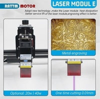 Machine de gravure laser CNC 4240 avec tête laser 20W pour la gravure sur bois et PCB