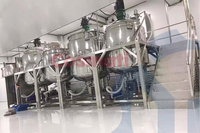 Mélangeur industriel de liquides chimiques, détergents et shampoings avec cuve homogène pour la fabrication de savon liquide pour les mains, capacités 50L, 100L, 200L