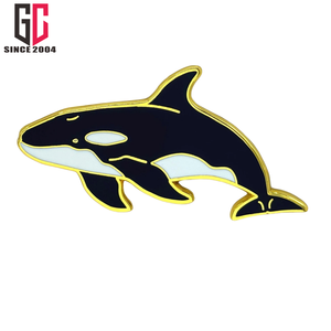 15 ans d'usine personnalisé métal orque baleine émail épinglette cadeau pour les amoureux des tortues vie marine océan et aquarium créatures cadeau - Product Image 5