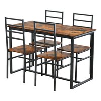 Ensemble de table à manger moderne en métal convertible et personnalisable en 5 pièces avec chaises, meubles pour la maison, ODM/OEM disponible