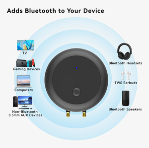 Émetteur <span class=keywords><strong>Bluetooth</strong></span> 5.4 Auracast pour <span class=keywords><strong>TV</strong></span> d'avion LC3, <span class=keywords><strong>adaptateur</strong></span> audio sans fil mini à faible latence pour 2 casques, voiture - Product Image 1