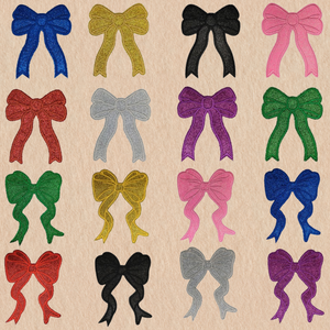 Colorful Glitter Sequin <strong>Girly</strong> Coquette Sparkle Bows Iron on Small Badge Thermoadhesive Embroidery Patches Applique for <strong>Hoodies</strong> - Product Image 1