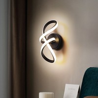 JACKSUN lámpara de pared sencilla creativa nórdica moderna para dormitorio, sala de estar, pasillo, luz LED de lujo, lámparas de pared de fondo de cabecera