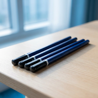 Crayon en bois hexagonal de 7 pouces avec pointe trempée 2B/4B/6B/8B, ensemble professionnel pour le dessin, logo personnalisé, corps bleu, vente directe usine
